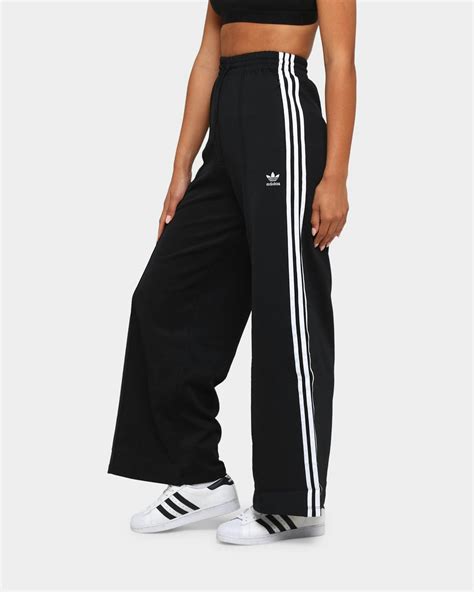 adidas Women's Black Primeblue Relaxed Wide Leg Pants.